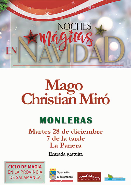 Cartel mago Christian Miro peque