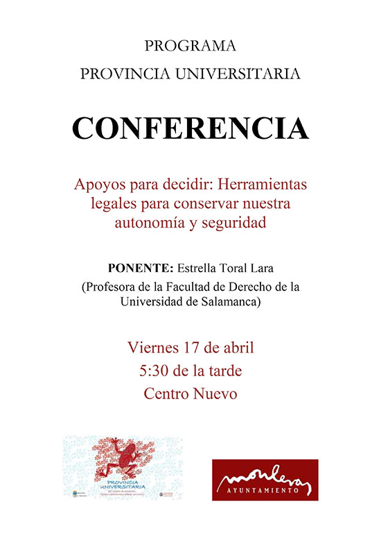 CONFERENCIA PROVINCIA UNIVERSITARIA apoyos para decidir peque