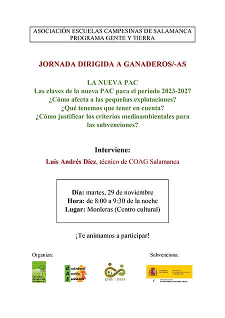 Jornada explotaciones agro ganaderas PAC peque