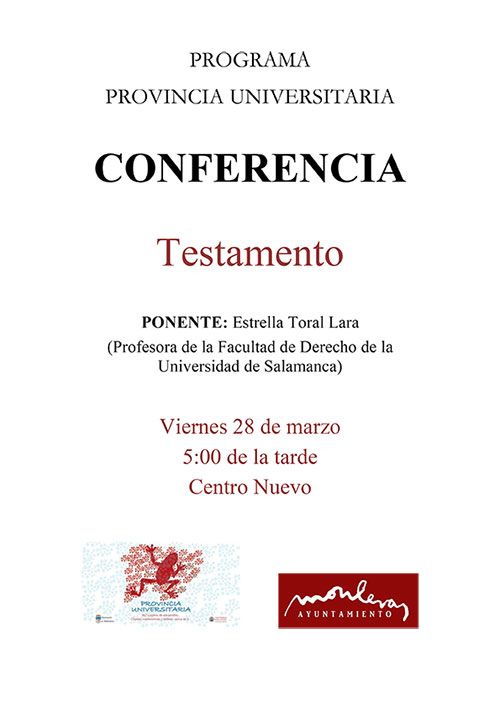 CONFERENCIA PROVINCIA UNIVERSITARIA testamento peque